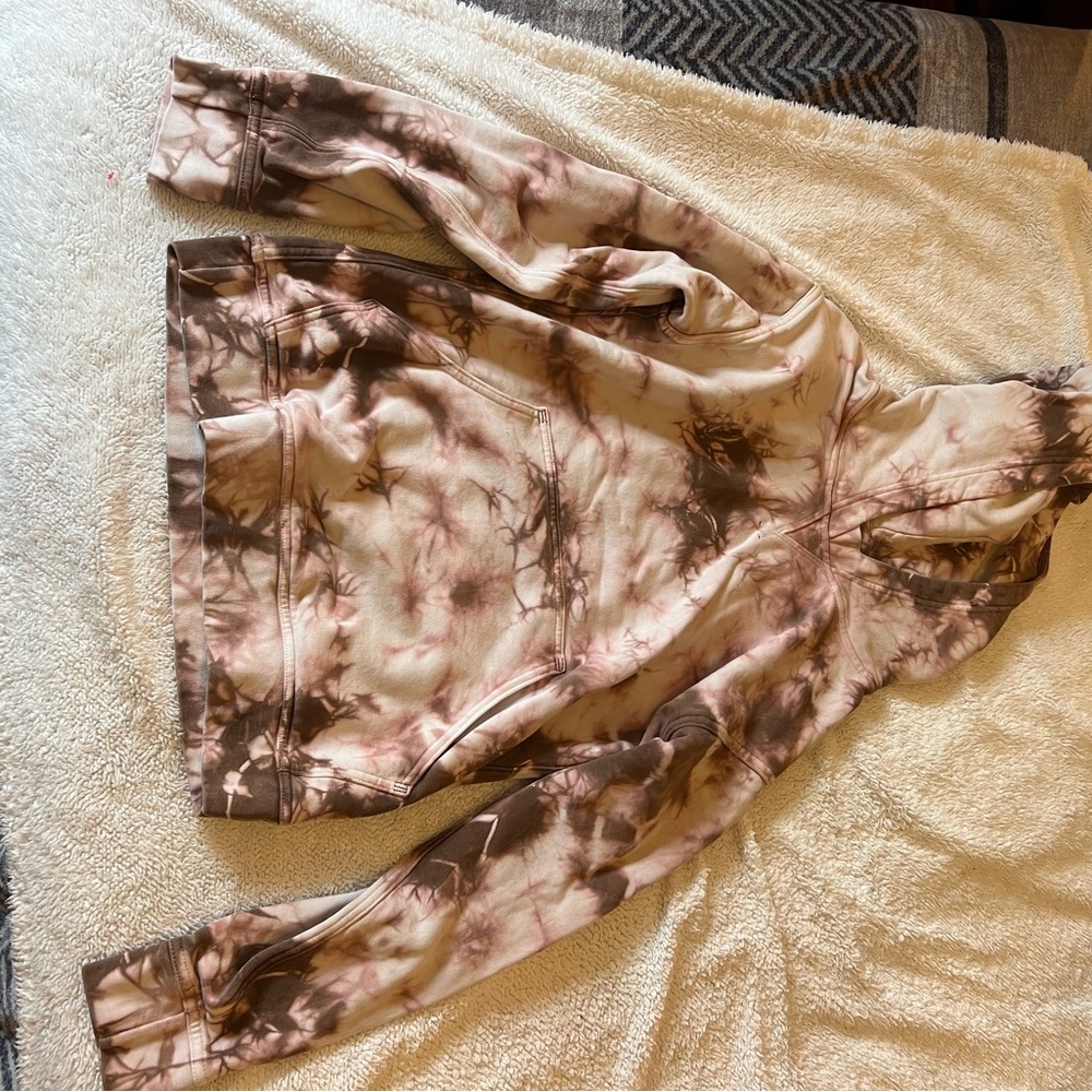 Lululemon Athletica Tie-Dye Hoodie - Brown and Cream